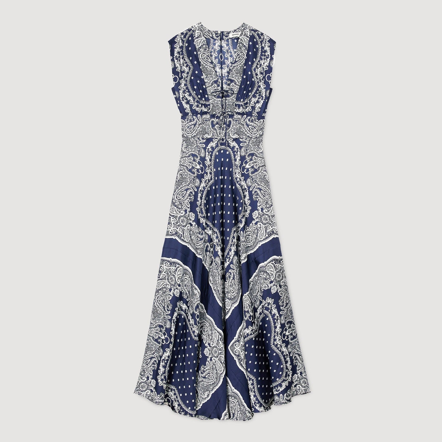 Orlina Bandana-Print Maxi Dress Blu / White