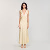 Noelle Satin-Effect Maxi Dress Yellow