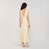 Noelle Satin-Effect Maxi Dress Yellow