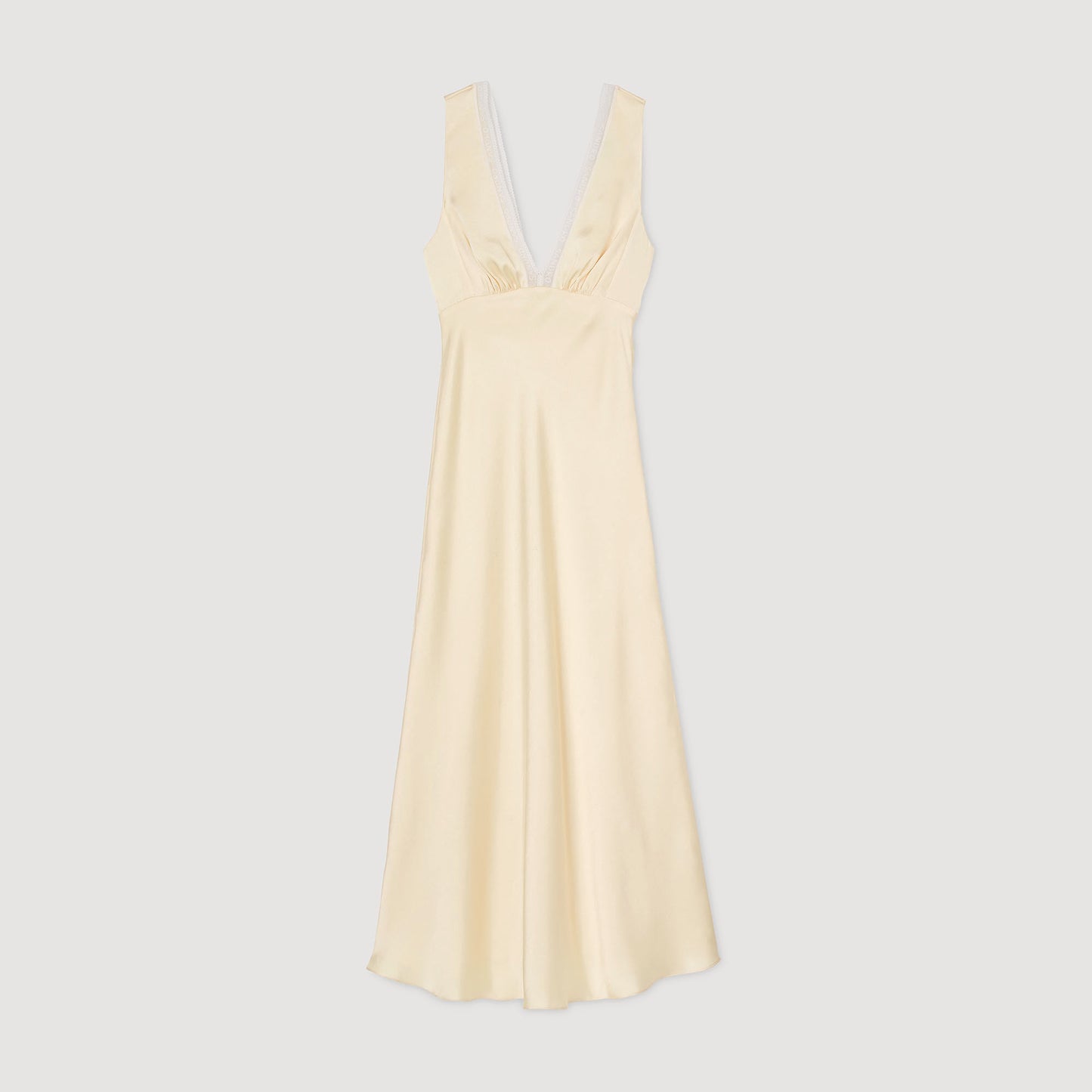 Noelle Satin-Effect Maxi Dress Yellow