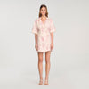 Melbourne Floral Print Short Dress Pink / Ecru