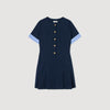 Suzie Short Pleated Dress Navy Blue