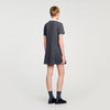 Lenora Short Pleated Dress With Rhinestones Grey / Brown