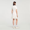 Short Knit Dress With Polo Neck Ecru