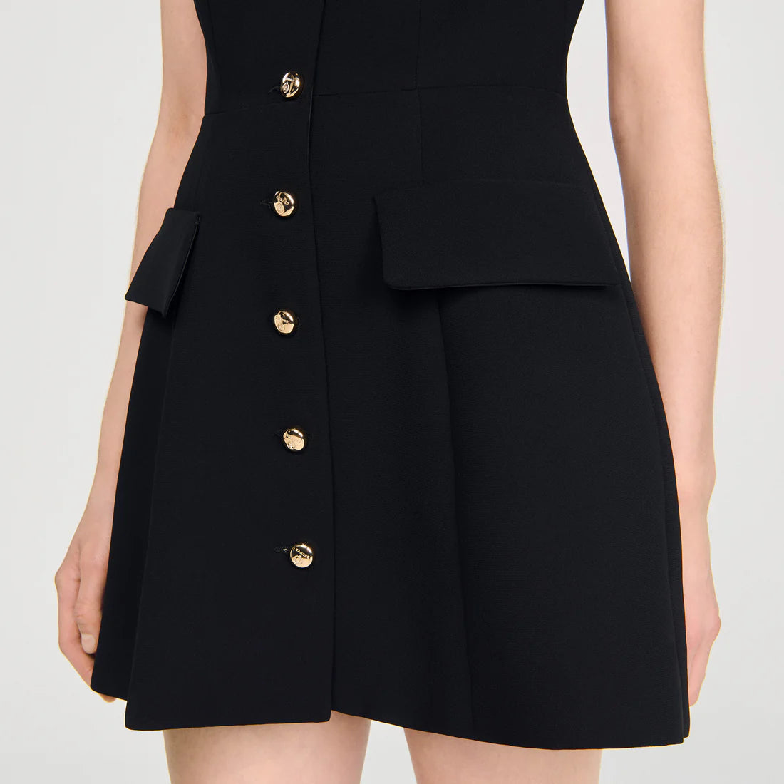 Constance Short Knit Dress Black Constance Short Knit Dress Black
