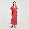 Laurana Scarf Print Maxi Dress Red / Pink