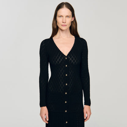 Sabah Fancy Knit Maxi Dress Black
