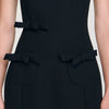 Alessia Short Dress With Bows Black