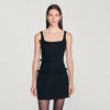 Alessia Short Dress With Bows Black
