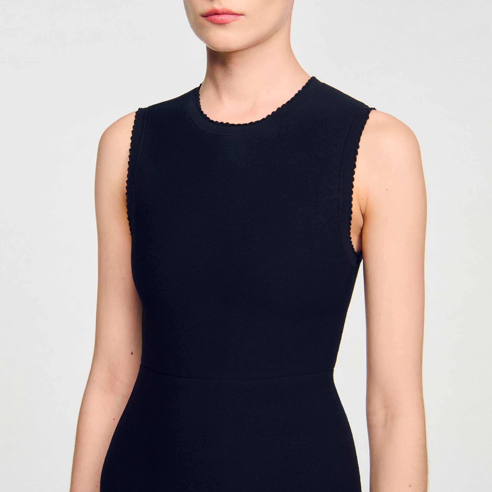 Cassie Two-Tone Short Knit Dress Black / Ecru Cassie Two-Tone Short Knit Dress Black / Ecru