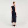 Aphrodite Fringed Knit Maxi Dress Black