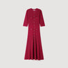 Ramia Pointelle knit midi dress Bordeaux