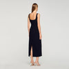 Sienna Rhinestone Heart Maxi Dress Black