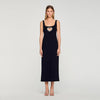 Sienna Rhinestone Heart Maxi Dress Black