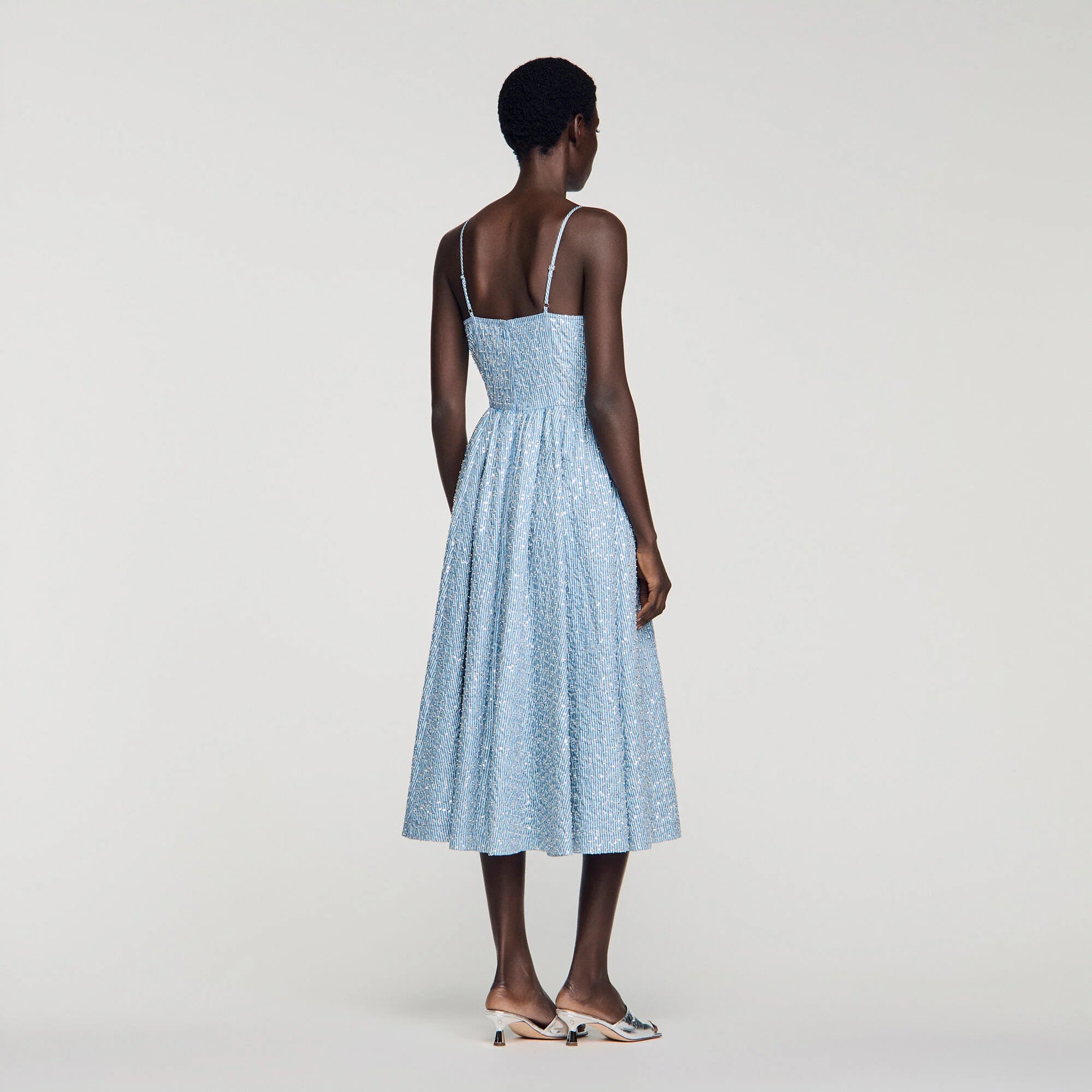Iseanna Sequined Maxi Dress Blue