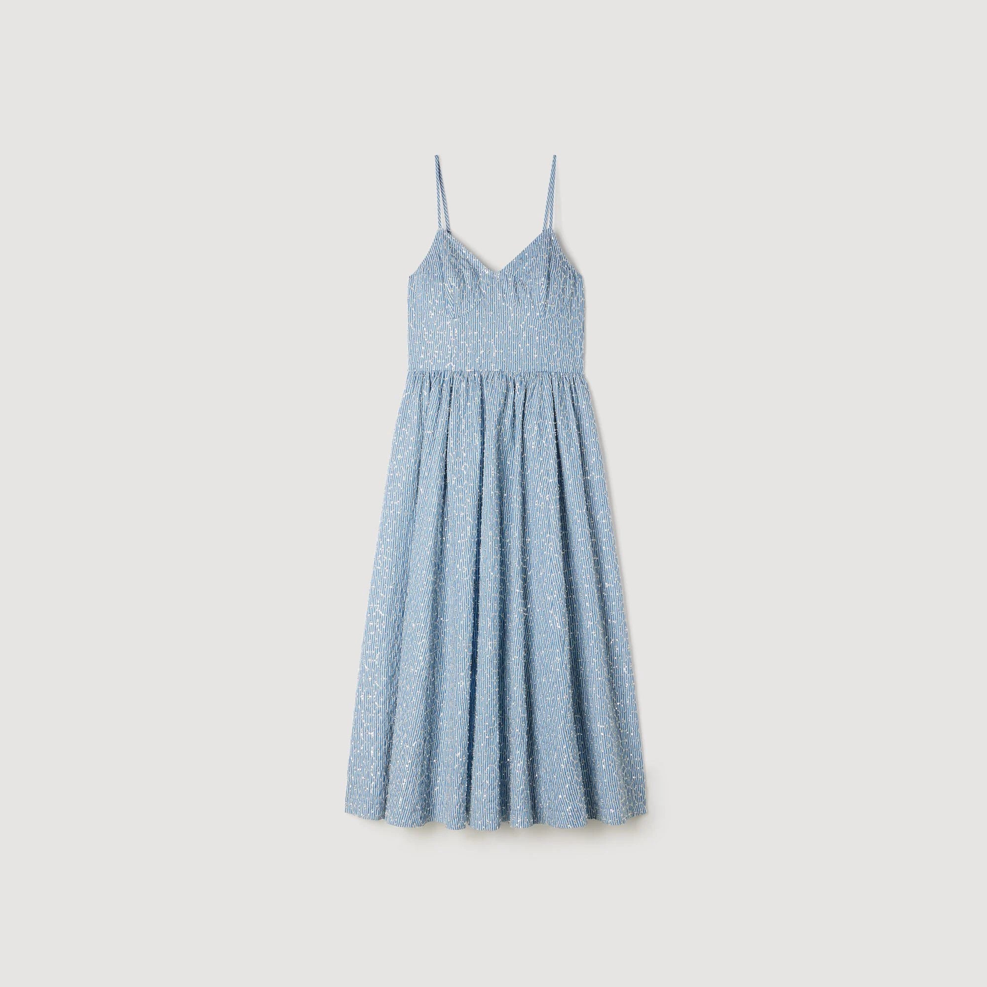 Iseanna Sequined Maxi Dress Blue