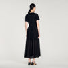 Judith Peplum Knit Maxi Dress Black