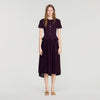 Judith Knit maxi dress with peplum Bordeaux