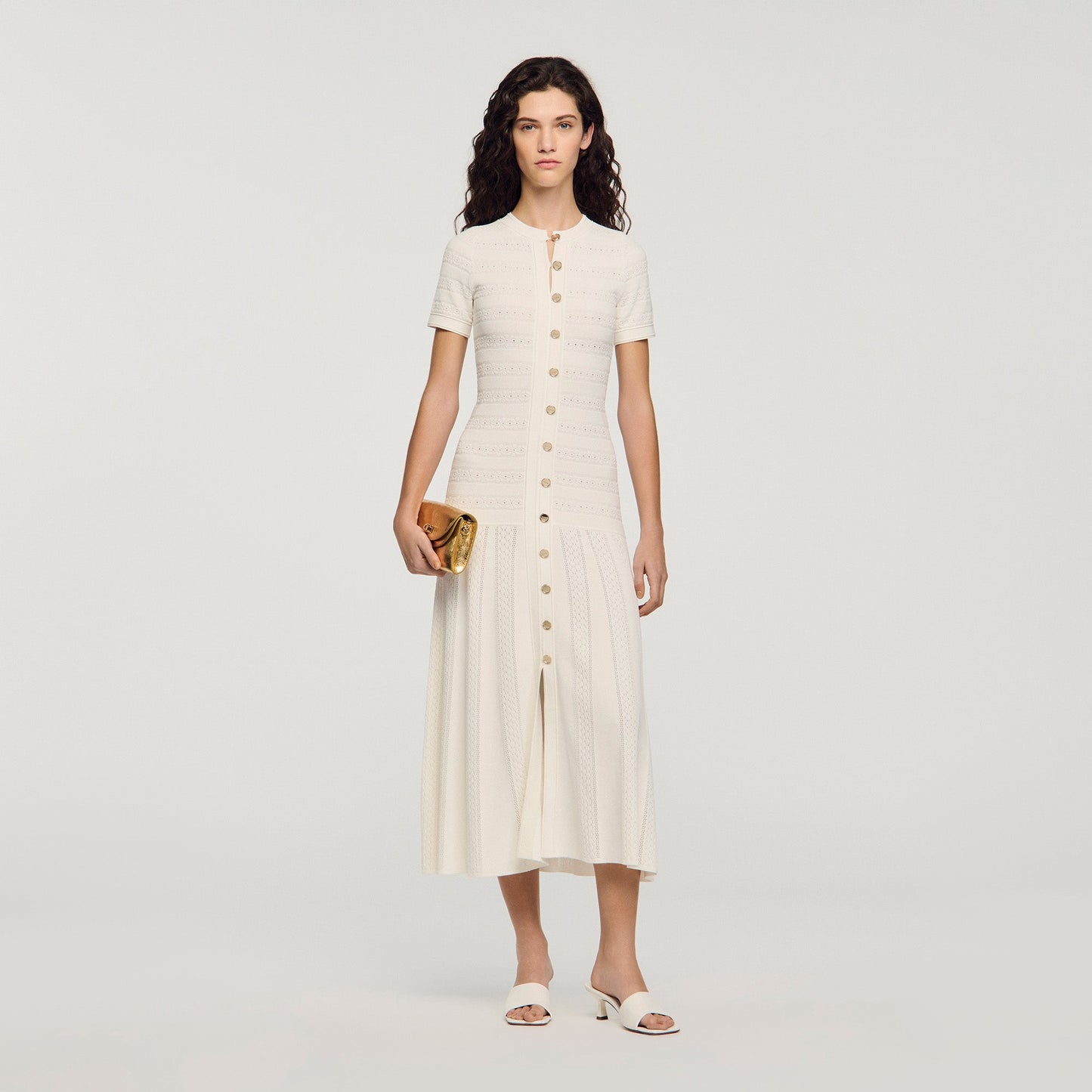 Milona Knit Maxi Dress Ecru