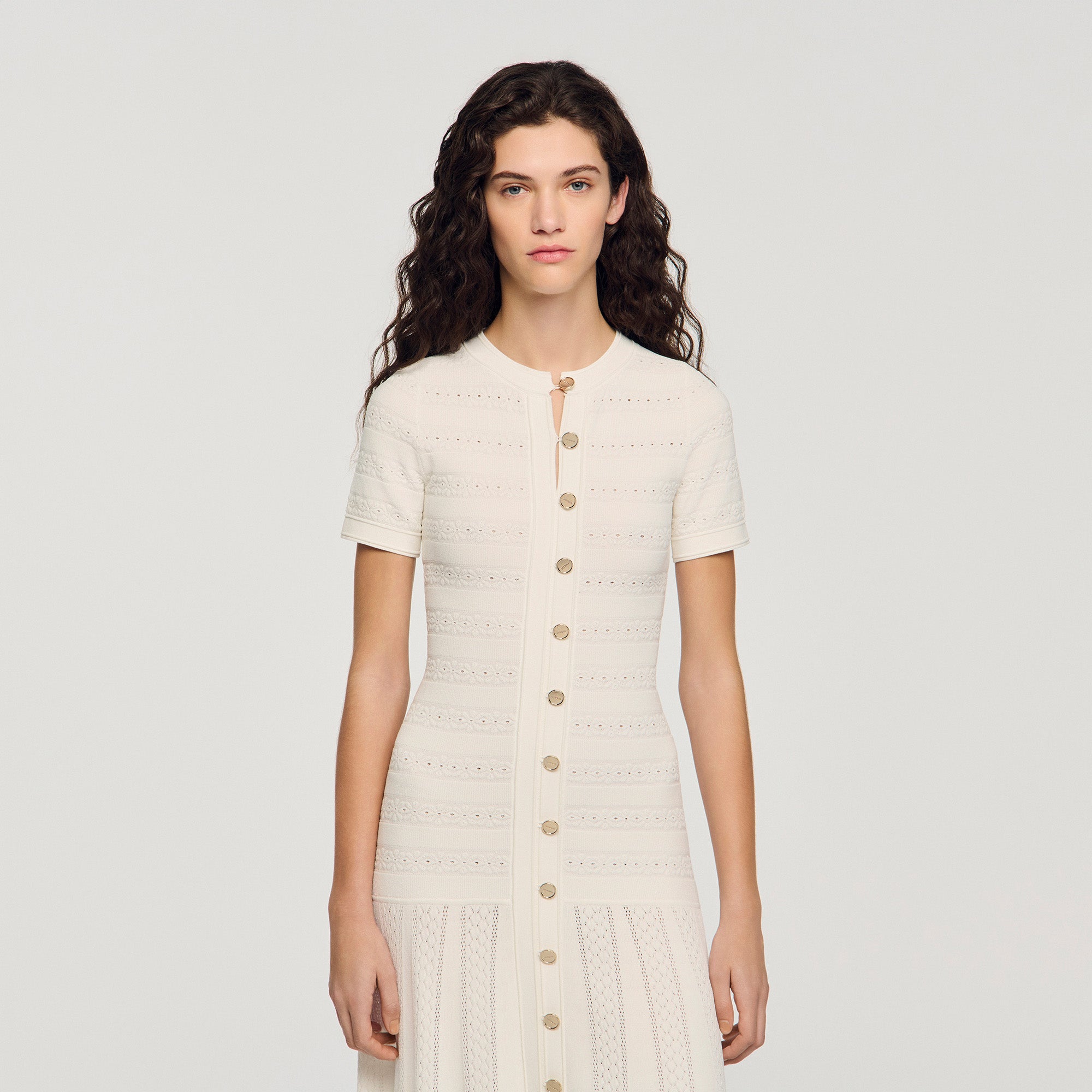 Milona Knit Maxi Dress Ecru