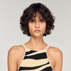 Zebraza Zebra Print Knit Maxi Dress Ecru / Black