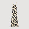 Zebraza Zebra Print Knit Maxi Dress Ecru / Black