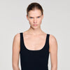 Amelia Fringed Knit Maxi Dress Black