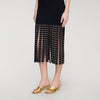 Amelia Fringed Knit Maxi Dress Black