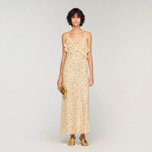Soleane Flower Print Maxi Dress Butter / Pink