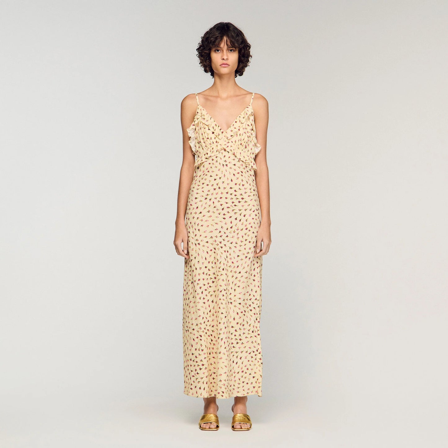 Soleane Flower Print Maxi Dress Butter / Pink