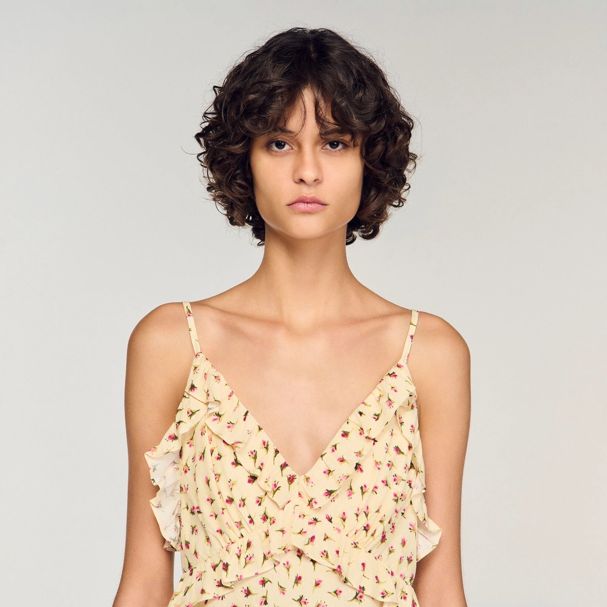 Soleane Flower Print Maxi Dress Butter / Pink