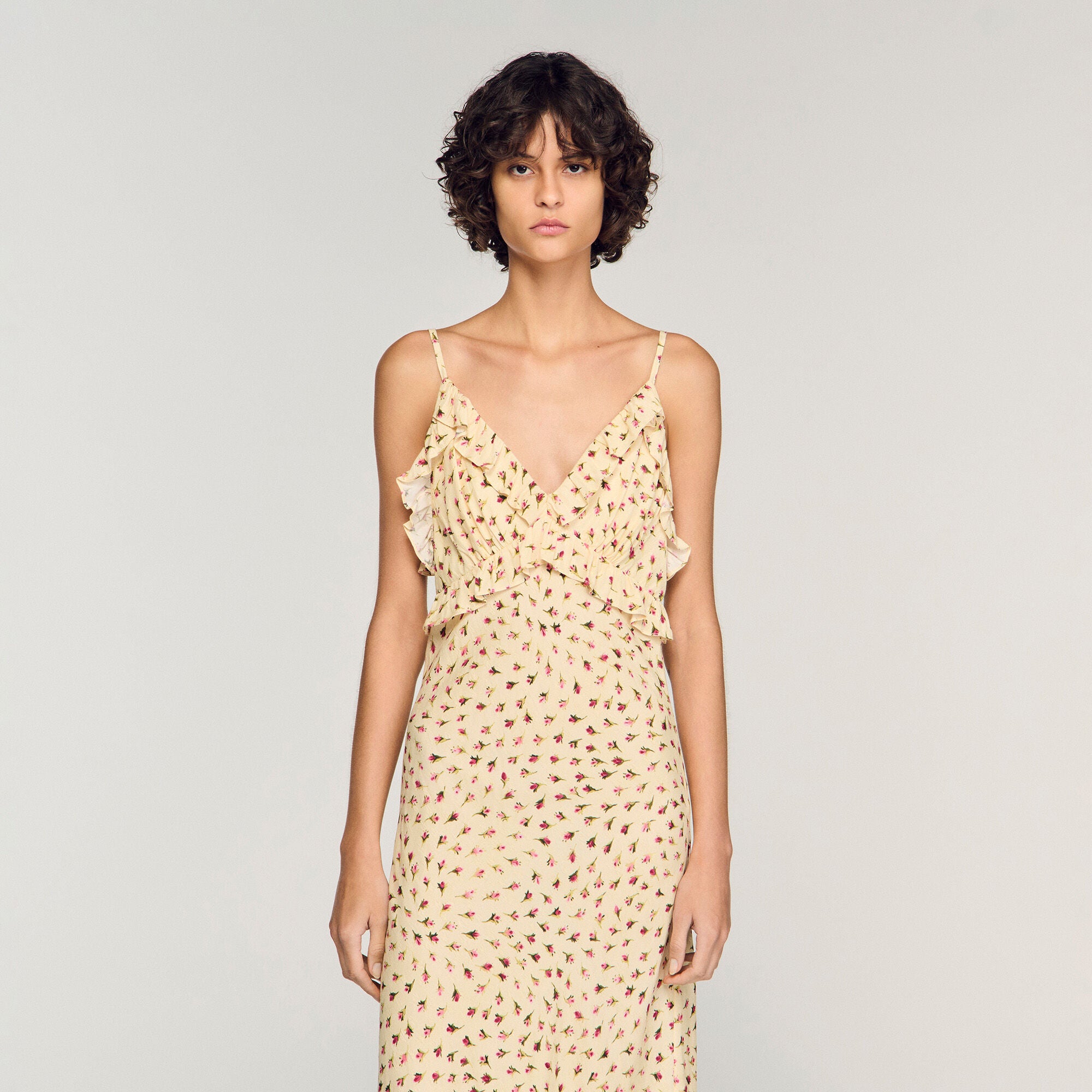 Soleane Flower Print Maxi Dress Butter / Pink