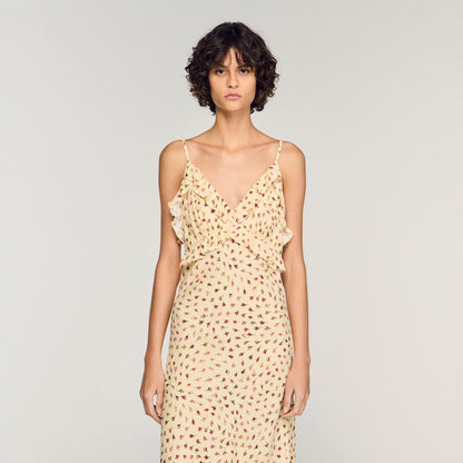 Soleane Flower Print Maxi Dress Butter / Pink