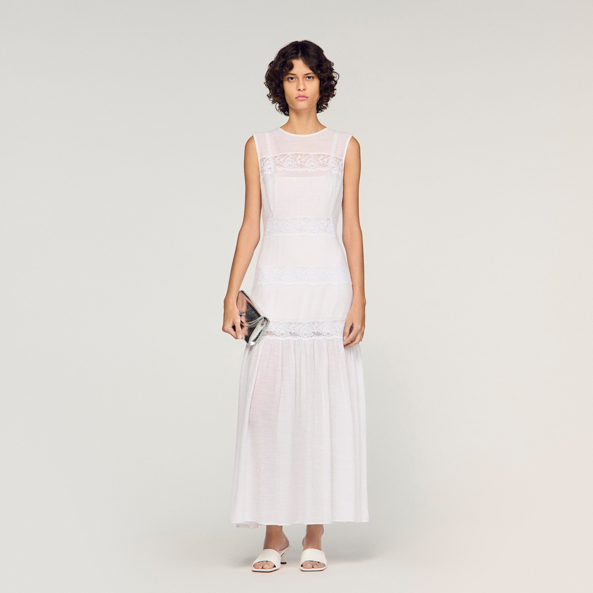 Poetique Crepon Maxi Dress White