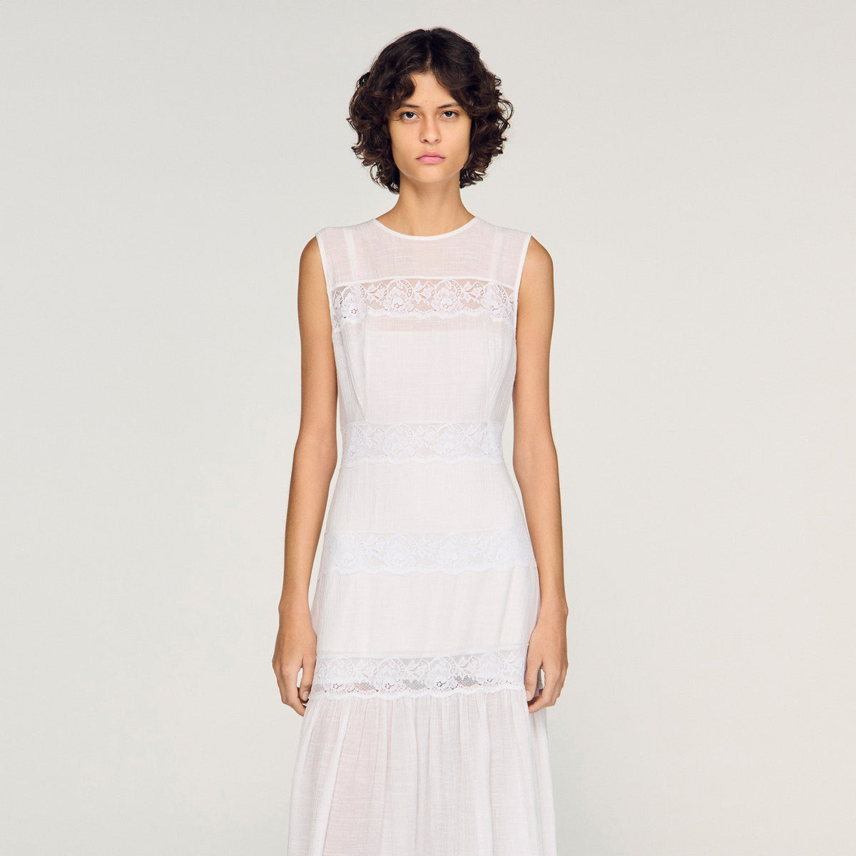Poetique Crepon Maxi Dress White
