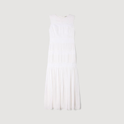 Poetique Crepon Maxi Dress White