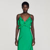 Calypsane Maxi Dress With Straps GREEN