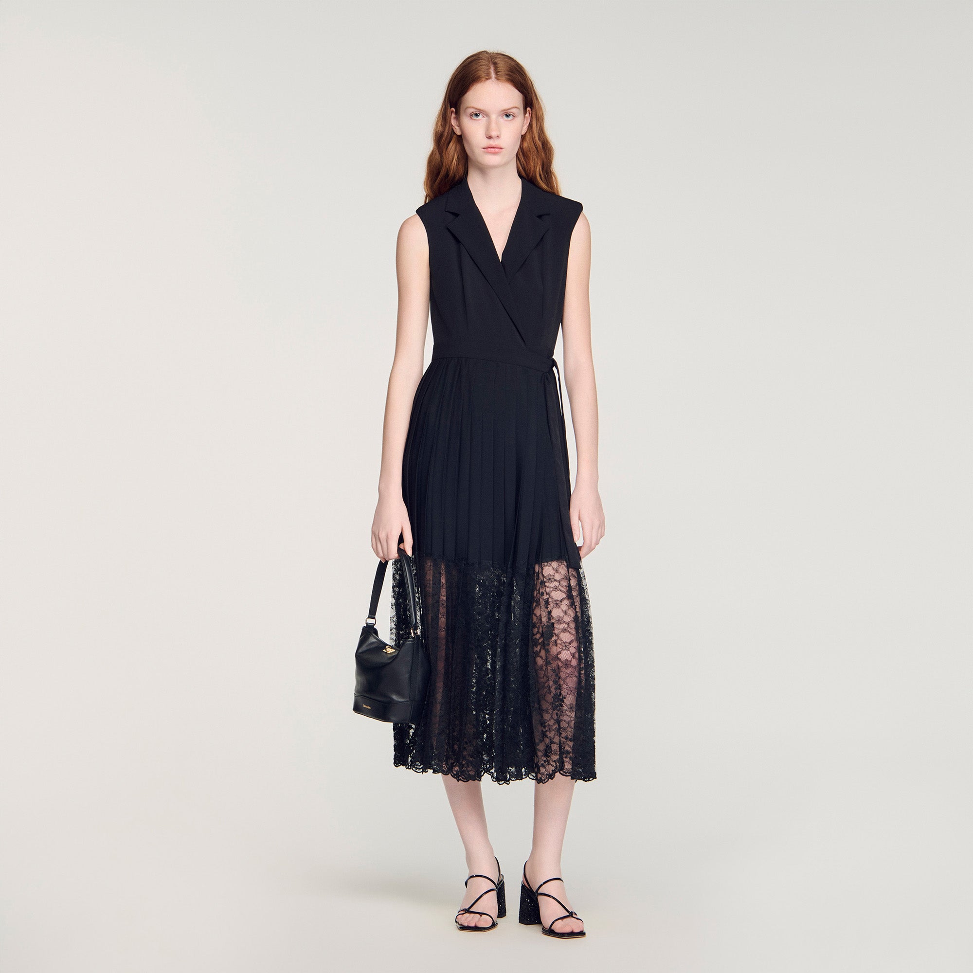 Nancy Lace Collar Maxi Dress Black