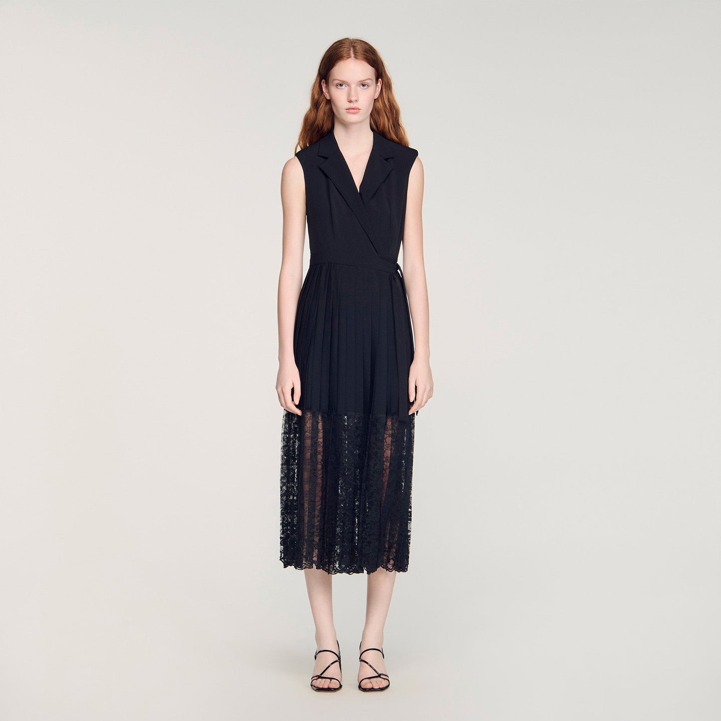 Nancy Lace Collar Maxi Dress Black