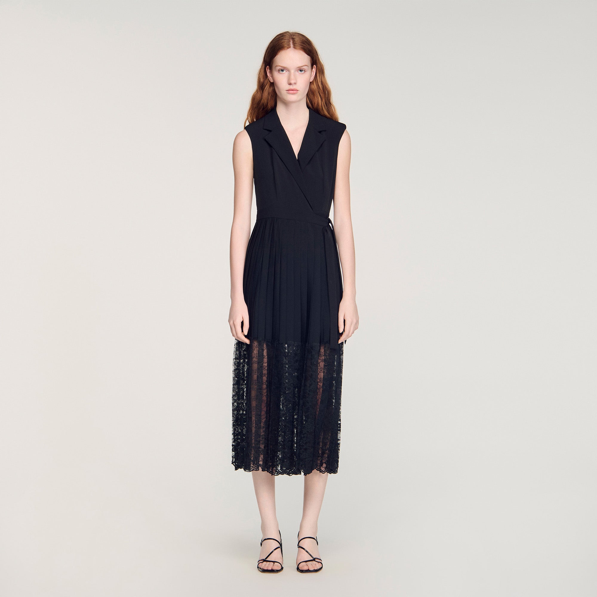 Nancy Lace Collar Maxi Dress Black