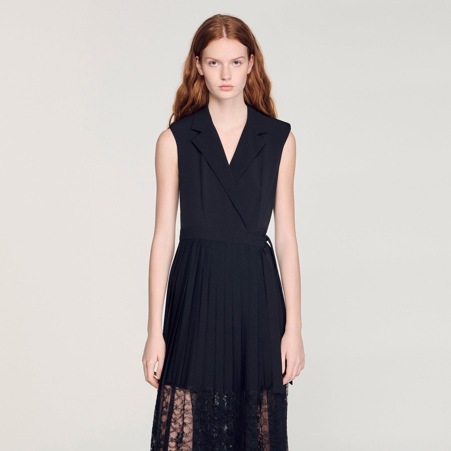 Nancy Lace Collar Maxi Dress Black