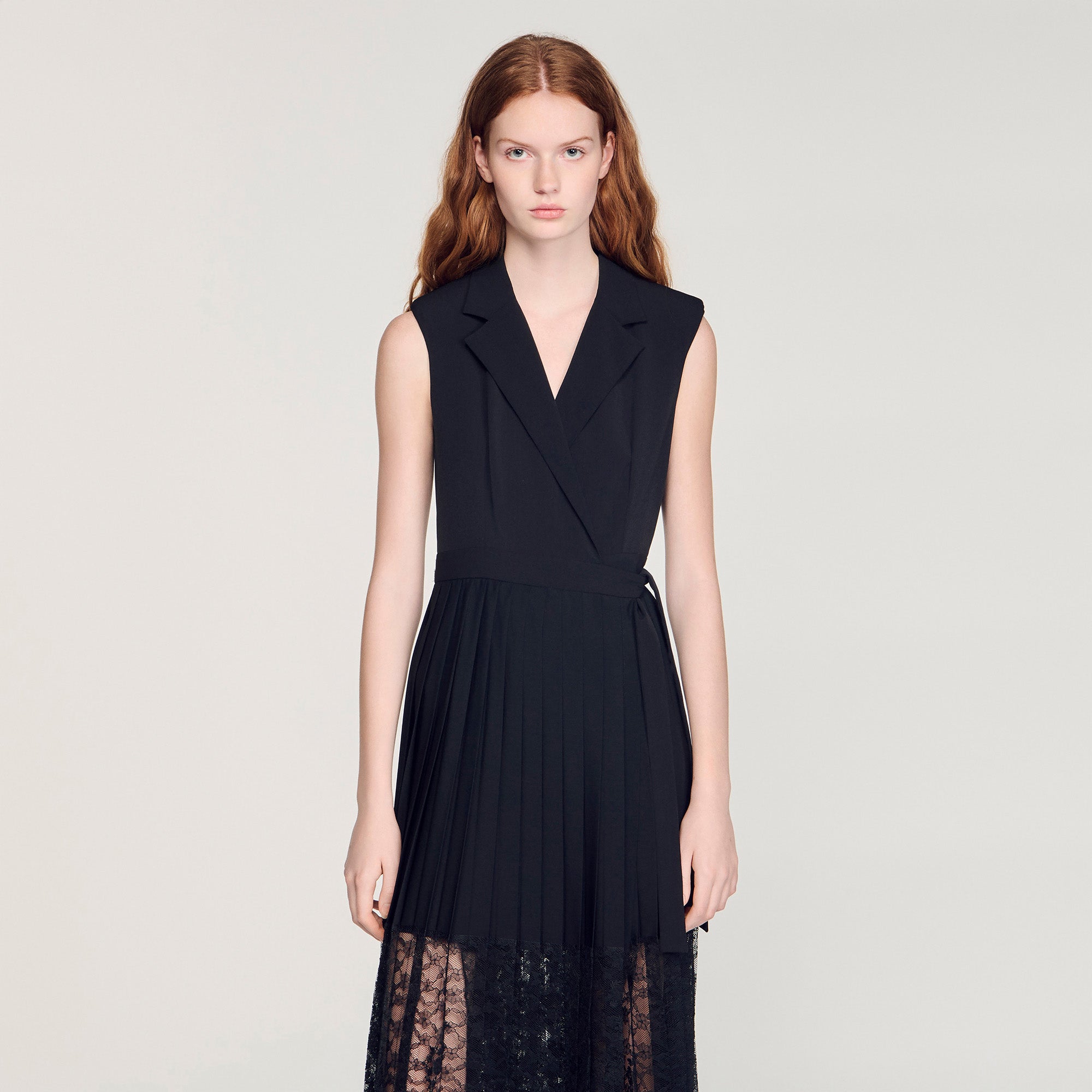 Nancy Lace Collar Maxi Dress Black