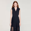 Nancy Lace Collar Maxi Dress Black