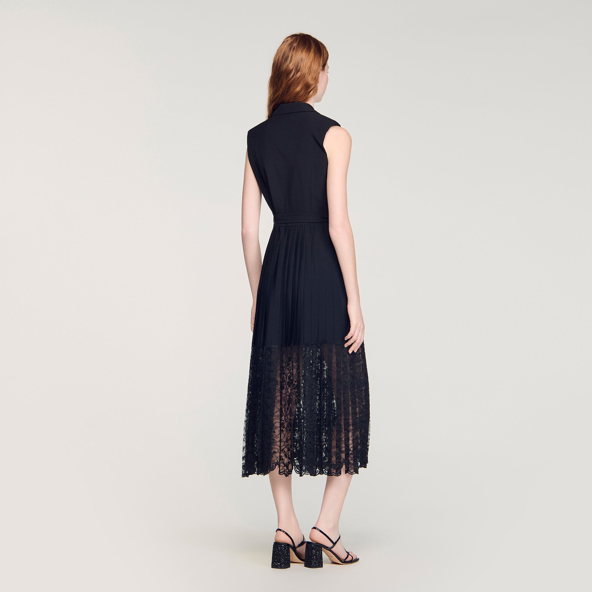 Nancy Lace Collar Maxi Dress Black