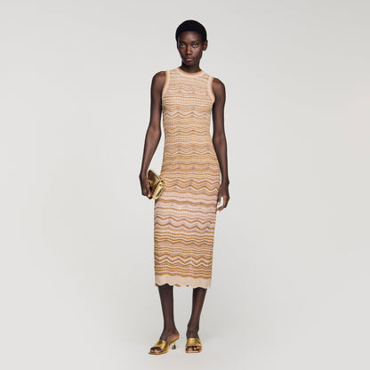 Raffaela Fancy Knit Maxi Dress Brown