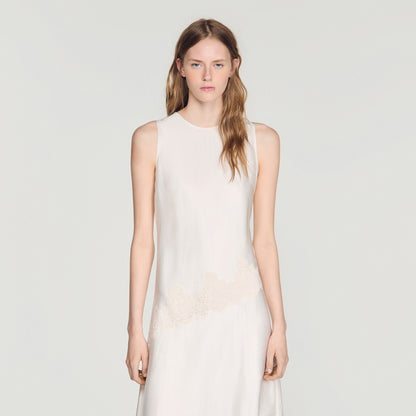Alva  Silhouette Dress Ecru