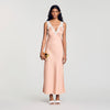 Limonara Rhinestone Lingerie-Style Dress Nude