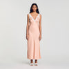 Limonara Rhinestone Lingerie-Style Dress Nude