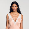 Limonara Rhinestone Lingerie-Style Dress Nude