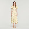 Calaventi Paisley print maxi dress Light Yellow